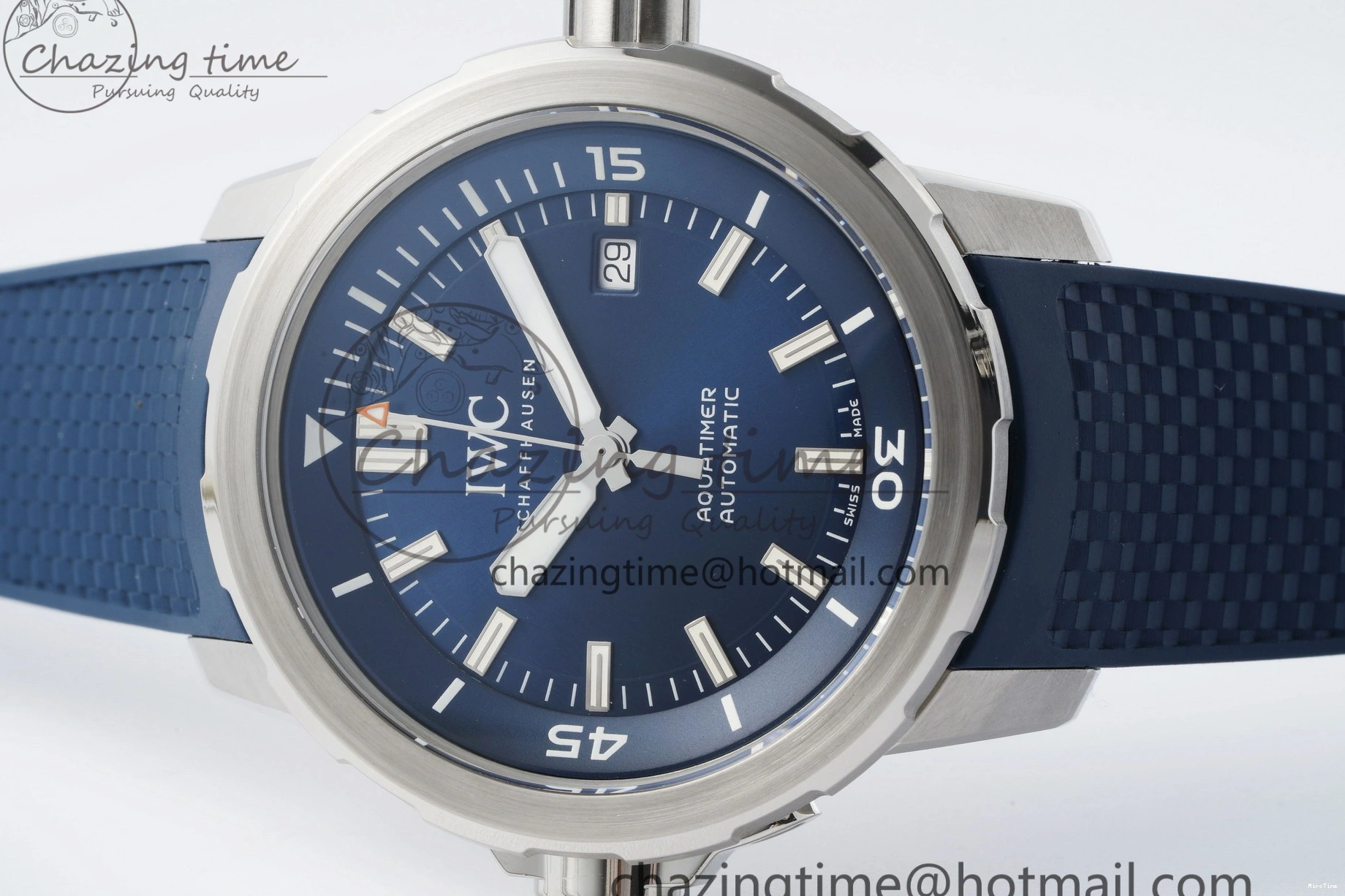 MIROTIME 0501 WellDesigned Aquatimer Automatic SS RSF 1:1 Best Edition Blue Dial on Blue Rubber Strap A 7057